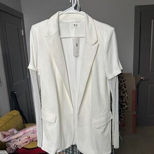 Women's White Blazer Jacket